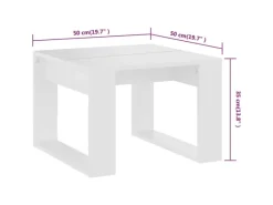vidaXL Beistelltisch 50x50x35 cm Holzwerkstoff 808621 Weiß