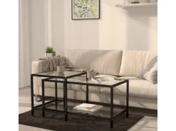 Discount vidaXL Beistelltische 2 Stk. Hartglas Transparent