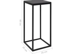 New vidaXL Beistelltische 2 Stk. Schwarz Stahl