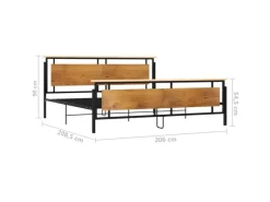 vidaXL Bett Metall 200x200 cm Modell 11115659