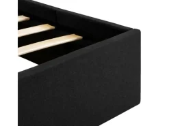 vidaXL Bett mit Bettkasten Hydraulisch LED Dunkelgrau Stoff 180x200 cm619367