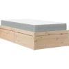 vidaXL Bett mit Matratze 90x200 cm Massivholz Kiefer2012740