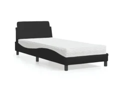 New vidaXL Bett mit Matratze Schwarz 90x200 cm Kunstleder Modell 12007232
