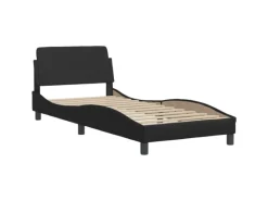 New vidaXL Bett mit Matratze Schwarz 90x200 cm Kunstleder Modell 12007232