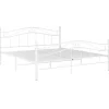 Outlet vidaXL Bett Weiß Metall 140x200 cm Modell 11115663