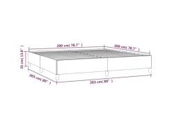 vidaXL Bettgestell Creme 200x200 cm Stoff Modell 31366788