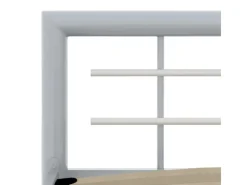 Online vidaXL Bettgestell Grau und Weiß Metall 100 x 200 cm618326