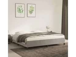 vidaXL Bettgestell Hellgrau 200x200 cm Samt Modell 21368964