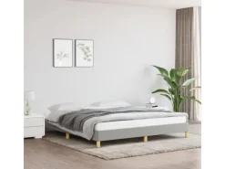 vidaXL Bettgestell Hellgrau 180x200 cm Stoff Modell 11397023