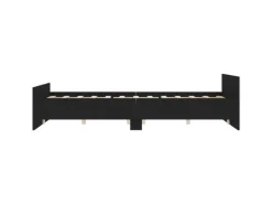 vidaXL Bettgestell mit Kopf- und Fußteil Schwarz 120x200 cm1909008