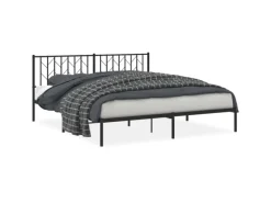 vidaXL Bettgestell mit Kopfteil Metall 180x200 cm 374441