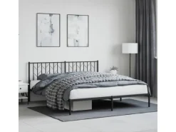 vidaXL Bettgestell mit Kopfteil Metall 180x200 cm 374441