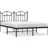 vidaXL Bettgestell mit Kopfteil Metall Schwarz 140x200 cm Modell 71846313