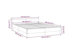 Hot vidaXL Bettgestell mit Kopfteil Schwarz 140x200 cm Kunstleder Modell 11399621