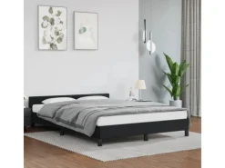 Hot vidaXL Bettgestell mit Kopfteil Schwarz 140x200 cm Kunstleder Modell 11399621