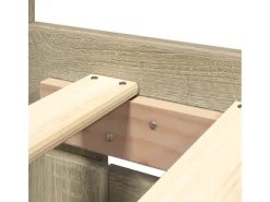 Outlet vidaXL Bettgestell mit Kopfteil Sonoma-Eiche 180x200 cm Holzwerkstoff2104136