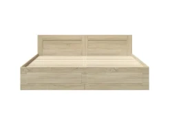 Outlet vidaXL Bettgestell mit Kopfteil Sonoma-Eiche 180x200 cm Holzwerkstoff2104136