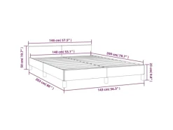 vidaXL Bettgestell mit Kopfteil Schwarz 140x200 cm Samt Modell 11398799