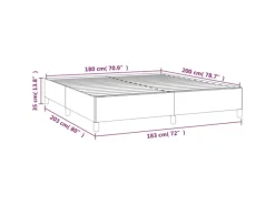 Online vidaXL Bettgestell Schwarz 180x200 cm Kunstleder1370092