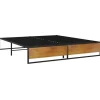 Outlet vidaXL Bettgestell Schwarz Metall 140x200 cm Modell 3651003