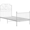 New vidaXL Bettgestell Weiß Metall 100x200 cm723136
