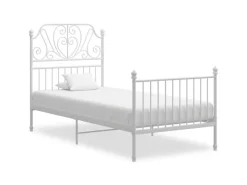 New vidaXL Bettgestell Weiß Metall 100x200 cm723136