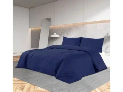 vidaXL Bettwäsche-Set Marine 200x220 cm Baumwolle 136153