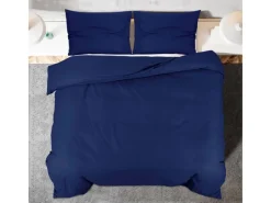 vidaXL Bettwäsche-Set Marine 200x220 cm Baumwolle 136153