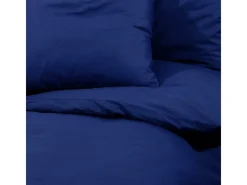 New vidaXL Bettwäsche-Set Marine 220x240 cm Baumwolle 136147 Blau