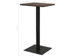 Hot vidaXL BistRotisch Dunkle Esche 50x50x107 cm