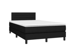 vidaXL Boxspringbett mit Matratze Schwarz 120x200 cm Stoff1373129