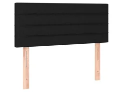 vidaXL Boxspringbett mit Matratze Schwarz 120x200 cm Stoff1373129