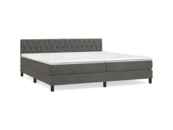 Sale vidaXL Boxspringbett mit Matratze Dunkelgrau 200x200 cm Samt1357756