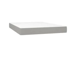 Clearance vidaXL Boxspringbett mit Matratze Hellgrau 140x200 cm Samt1389952