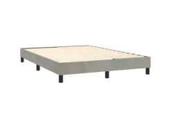 Clearance vidaXL Boxspringbett mit Matratze Hellgrau 140x200 cm Samt1389952