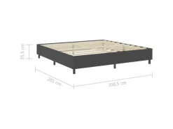 vidaXL Boxspring-Bettgestell Grau Stoff 200x200 cm621163