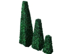 vidaXL Buchsbaum-Set 3 tlg. Künstlich Formschnitt Pyramide