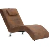 vidaXL Chaiselongue mit Kissen Braun Wildleder-Optik Modell 1