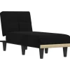 Clearance vidaXL Chaiselongue Schwarz Stoff Modell 3