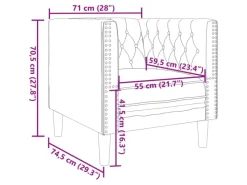 vidaXL Chesterfield-Sessel Dunkelgrau Samt 2146438
