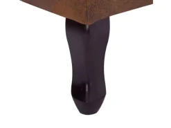 vidaXL Chesterfield-Sessel und Fußhocker Braun Wildleder-Optik