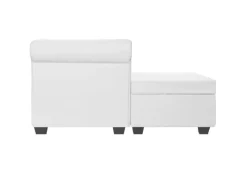 vidaXL Chesterfield-Sofa L-Form Kunstleder Weiß