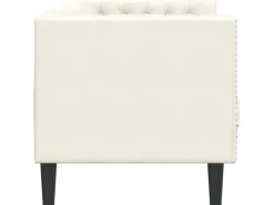 Online vidaXL Chesterfield-Sofa mit Nackenrollen 3-Sitzer Creme Samt 2157823