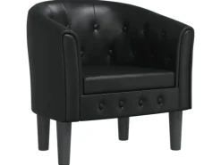 vidaXL Clubsessel Schwarz Kunstleder Modell 2