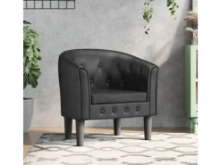 vidaXL Clubsessel Schwarz Kunstleder Modell 2