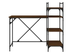 vidaXL Computertisch mit Regal Braun Eiche-Optik 120x47x109 cm 836217