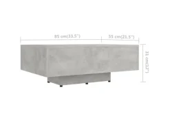 Best vidaXL Couchtisch Betongrau 85x55x31 cm Holzwerkstoff