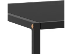 vidaXL Couchtisch Schwarz mit Schwarzem Glas 120x50x35 cm