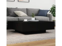 vidaXL Couchtisch Schwarz 100x100x31 cm Holzwerkstoff