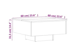 Discount vidaXL Couchtisch Schwarz 60x60x31,5 cm Holzwerkstoff